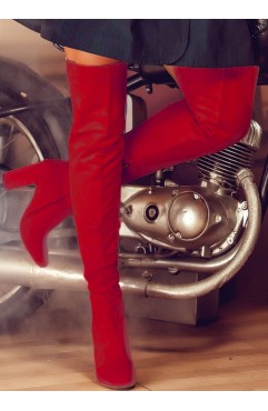 Red Clara Long Boots