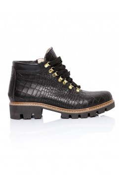 Ghete dama din piele naturala Daisy Negre