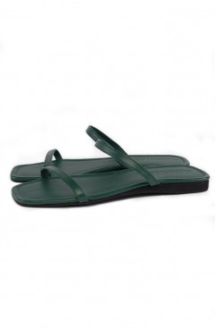 Papuci dama din piele naturala SOUTH OF FRANCE Deep Green