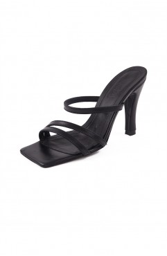 Saboti dama din piele naturala neagra SANTORINI MIDNIGHT BREEZE 