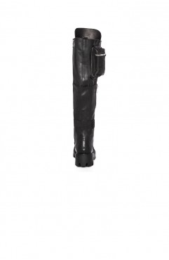 Bocanci dama din piele naturala negri  BOOT CAMP BLACK 2.0