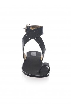 Sandale  dama din piele naturala Bambi Negre