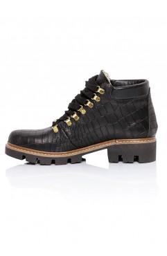 Ghete dama din piele naturala Daisy Negre