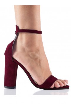 Sandale dama din piele naturala Thea Burgundy